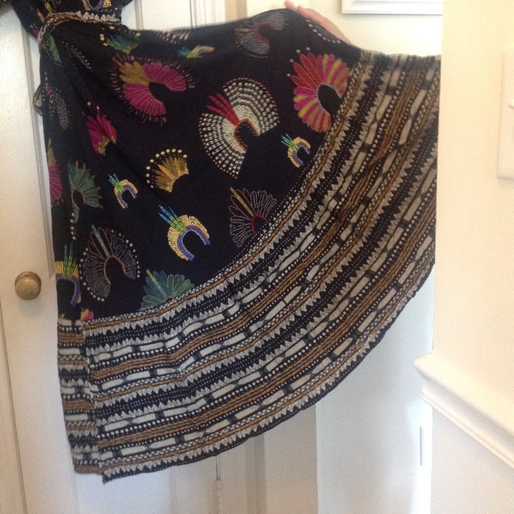 FARM Rio + Yawanawa Wonderful Feathers Headdress Print Maxi Dress - Picture 10 of 16